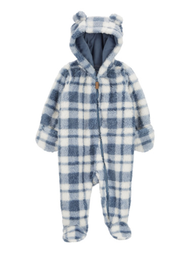 אוברול שרפה משובץ כחול