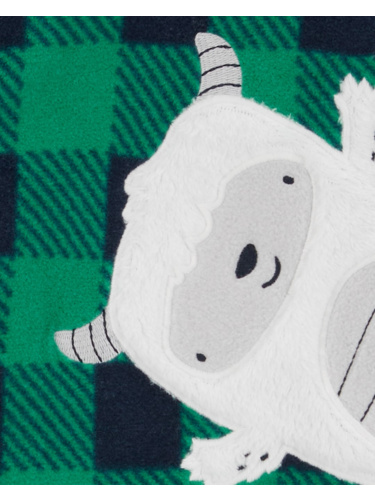 אוברול פליז משובץ מפלצת