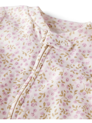 אוברול ארוך פרחוני כותנה אורגנית