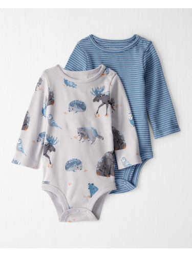 זוג בגדי גוף חיות כותנה אורגנית