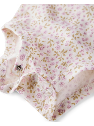 זוג בגדי גוף פרחוני כותנה אורגנית