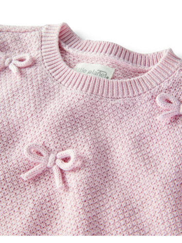 חליפת 2 חלקים סוודר פפיון