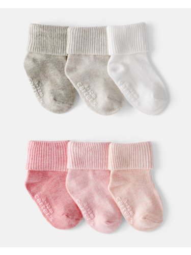 שישיית גרבי קיפול ורודות