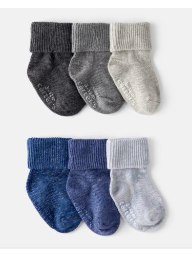 שישיית גרבי קיפול כחולות