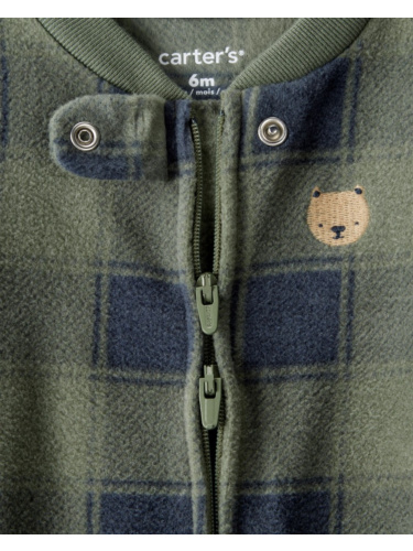 אוברול פליז משובץ חיה