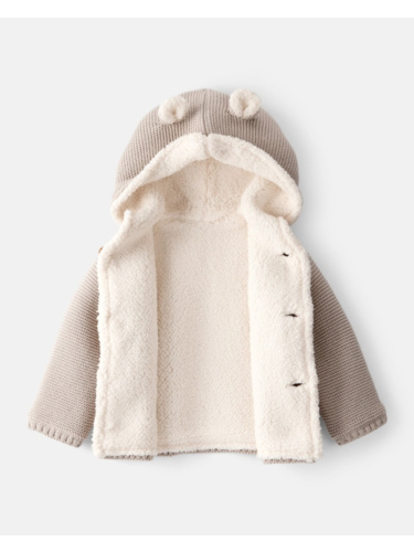 קרדיגן סריג בשילוב שרפה מלאנז'