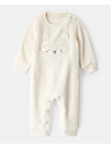 אוברול פליז פרוותי שמנת