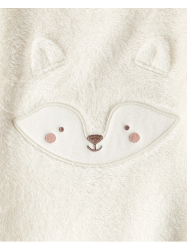 אוברול פליז פרוותי שמנת