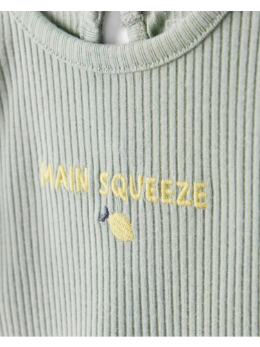 חליפת 2 חלקים מרקם ירוקה