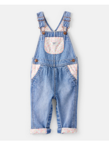 אוברול ג'ינס ארוך פרחים