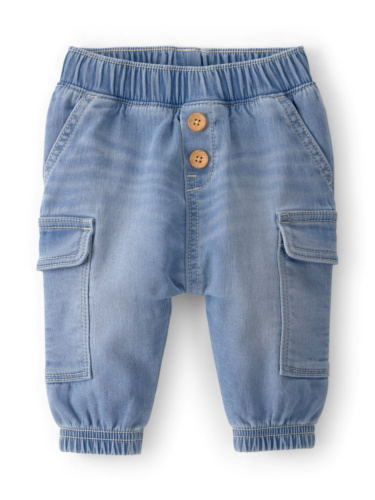 מכנס ג'ינס ארוך כיסי צד