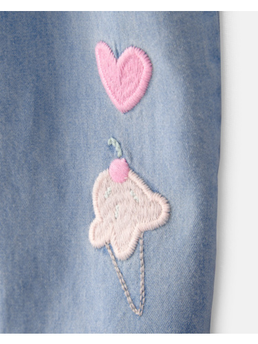 אוברול שמברה עם רקמה