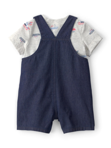 סט 2 חלקים אוברול וחולצת טי סירות