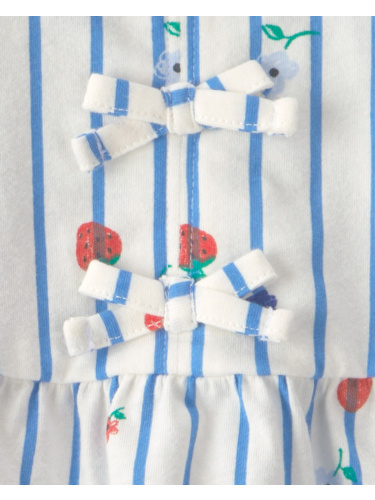 חליפת 2 חלקים פסים תותים קשירות