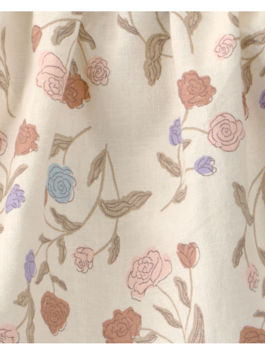 חליפת 2 חלקים אריג פרחים וסרט ראש