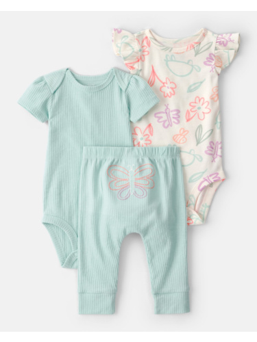 זוג בגדי גוף ומכנס פרחים