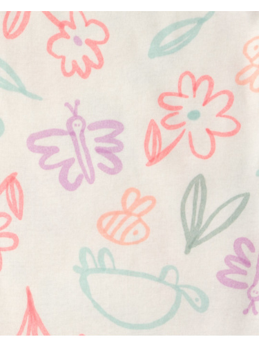 זוג בגדי גוף ומכנס פרחים