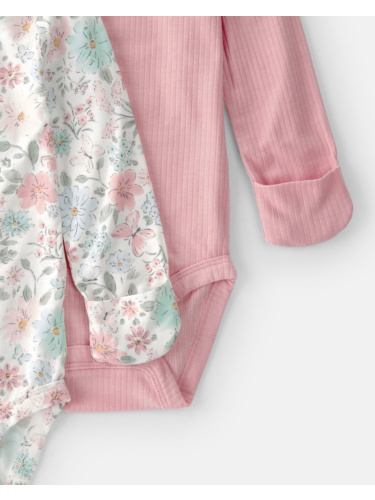 זוג בגדי גוף ויסקו אלסטן ורודים