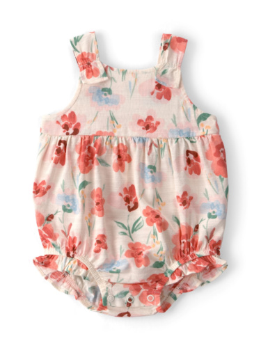 סט 2 חלקים בגד גוף פרחוני וקרדיגן