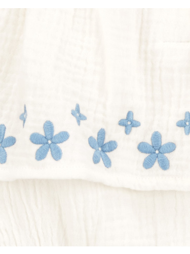 שמלת בגד גוף טטרה לבנה רקומה