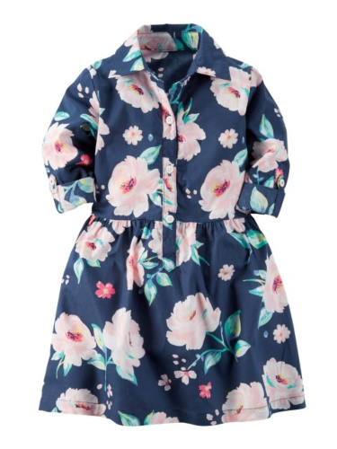 שמלה פרחונית שרוול 4/3