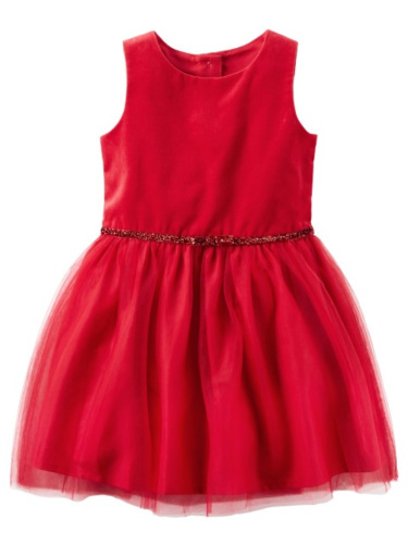 שמלת קטיפה אדומה 2-5T