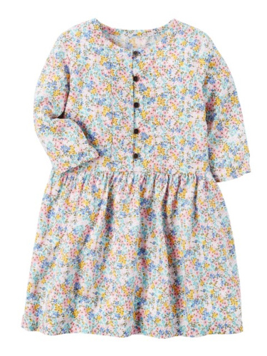 שמלת אריג מודפסת טודלרס