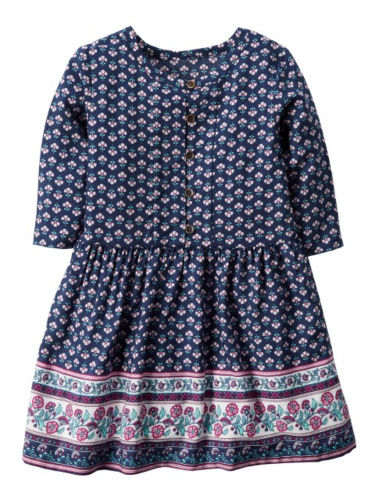 שמלת אריג מודפסת אתנית טודלרס