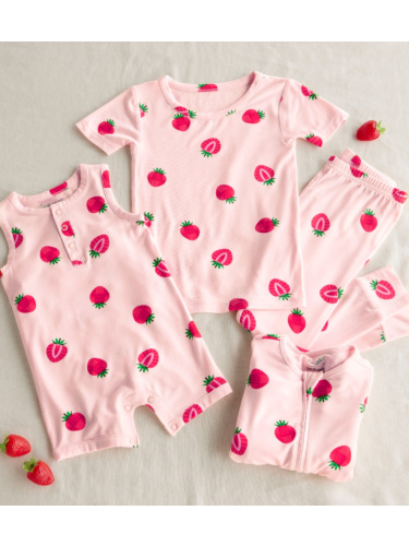 אוברול קצר ויסקו אלסטן תותים