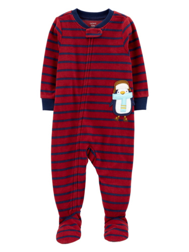 אוברול פליז פסים פינגווין