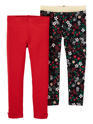 זוג טייצים פרחוני/חלק