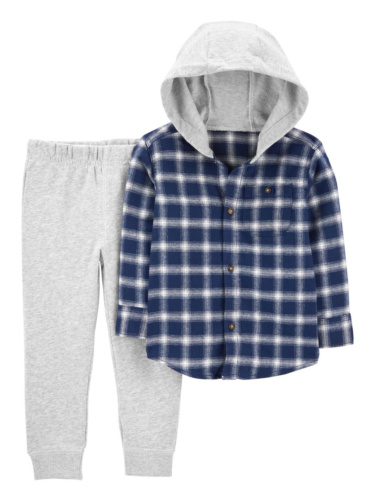 חליפת 2 חלקים קפוצ'ון משובץ ומכנס