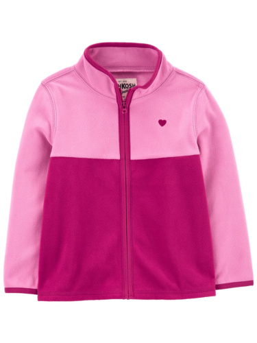 קרדיגן פליז חיתוך ורוד