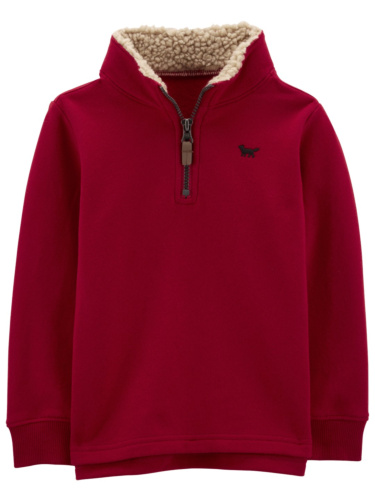 עליונית חצי רוכסן אדומה