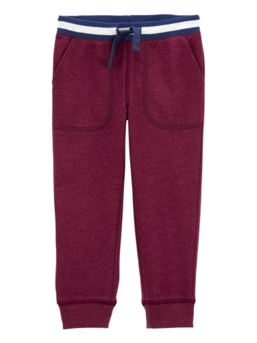 מכנס בורדו פס בחגורה