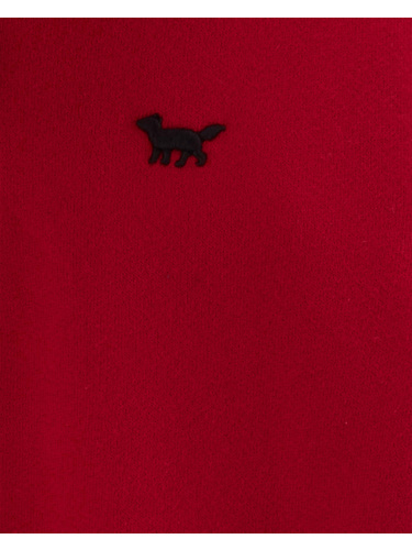 עליונית חצי רוכסן אדומה