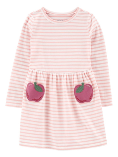 שמלת פסים כיסי תפוח