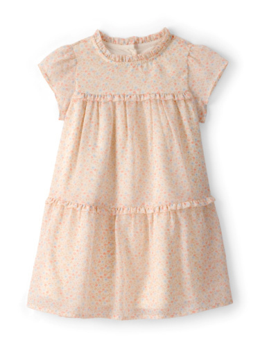 שמלת שיפון פרחונית מדורגת