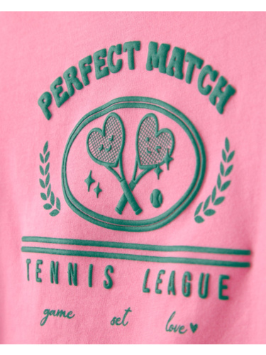 חולצת טי טניס ורודה