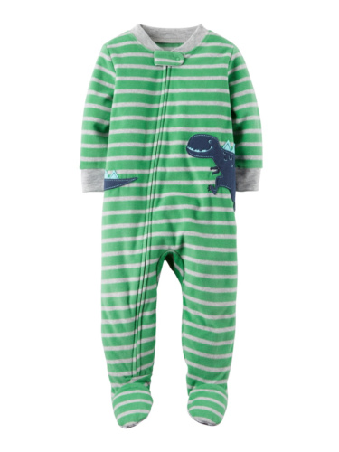 אוברול פליז פסים דינוזאור