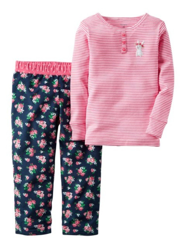 פיג'מה טופ פסים כפתרה 12-18M