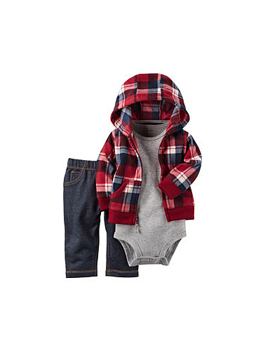 חליפת פליז 3 חלקים דפוס משבצות