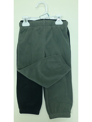 זוג מכנסי פליז בנים אפור/שחור