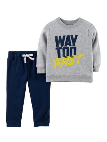 חליפת פוטר דפוס WAY TOO FAST