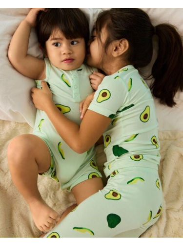 אוברול קצר ויסקו אלסטן אבוקדו