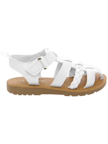 סנדל לבן חצי סגור