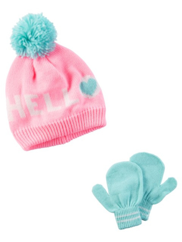 2-4 כובע פונפון כיתוב HELLO