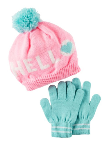 4-8 כובע פונפון כיתוב HELLO