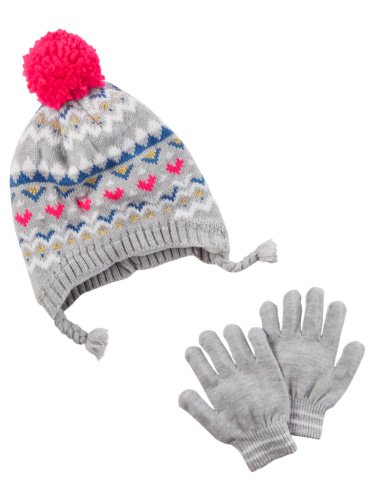 כובע פונפון צמות נורדי ילדות