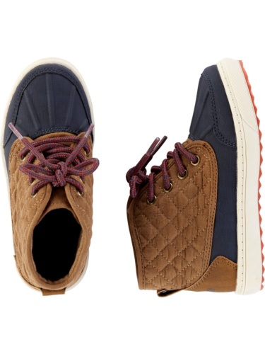 סניקרס גבוה נייבי/חום